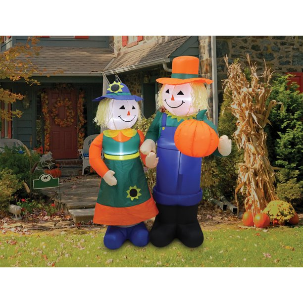 Scarecrow Couple Fall Thanksgiving Inflatable